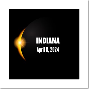 Total Solar Eclipse Indiana 2024 Posters and Art